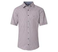 Kurzarmhemd CASAMODA "CASAMODA Freizeithemd Kurzarm Print", Herren, Gr. L, Normalgrößen, blau, 100% Baumwolle, bedruckt, lässig geschnitten, Hemden (48088164-L) blau