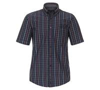 CASAMODA Freizeithemd Kurzarm kariert Casual Fit Grau XL