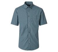 CASAMODA Freizeithemd Kurzarm kariert Casual Fit Grün 3XL