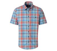 CASAMODA Freizeithemd Kurzarm kariert Casual Fit Helltürkis XXL