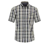 Casa Moda Freizeithemd Casual Fit kariert 100% Baumwolle Kurzarm dunkelblau XXL