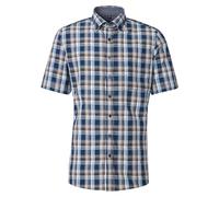 Kurzarmhemd CASAMODA "CASAMODA Freizeithemd Kurzarm kariert" Gr. M, Normalgrößen, blau (graues dunkelblau) Herren Hemden (62976562-M) graues dunkelblau