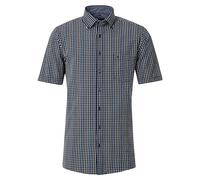 Kurzarmhemd CASAMODA "CASAMODA Freizeithemd Kurzarm kariert" Gr. L, Normalgrößen, blau (dunkelblau) Herren Hemden (21714952-L) dunkelblau