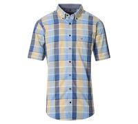 Casa Moda Kurzarmhemd Freizeithemd kariert 100% Baumwolle Comfort Fit Herren M Blau