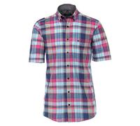 CASAMODA Freizeithemd Kurzarm kariert Comfort Fit Rosarot L
