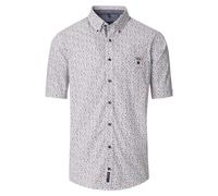 Kurzarmhemd CASAMODA "CASAMODA Freizeithemd Kurzarm Print", Herren, Gr. XXL, Normalgrößen, blau (hellblau), 100% Baumwolle, bedruckt, lässig geschnitten, Hemden (83039153-XXL) hellblau