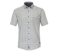 Kurzarmhemd CASAMODA "CASAMODA Freizeithemd Kurzarm Print" Gr. XL, Normalgrößen, blau (dunkelblau) Herren Hemden (98624604-XL) dunkelblau