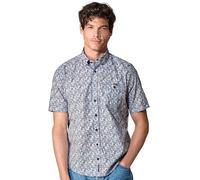 Kurzarmhemd CASAMODA "CASAMODA Freizeithemd Kurzarm Print", Herren, Gr. 4XL, Normalgrößen, blau, 100% Baumwolle, bedruckt, lässig geschnitten, Hemden (89368725-4XL) blau