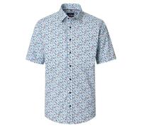 CASAMODA Freizeithemd Kurzarm Print Casual Fit Blau S