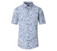 Kurzarmhemd CASAMODA "CASAMODA Freizeithemd Kurzarm Print", Herren, Gr. XL, Normalgrößen, blau, 100% Baumwolle, bedruckt, lässig geschnitten, Hemden (60443853-XL) blau