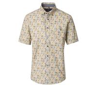 Kurzarmhemd CASAMODA "CASAMODA Freizeithemd Kurzarm Print", Herren, Gr. XL, Normalgrößen, bunt (gelb), 100% Baumwolle, bedruckt, lässig geschnitten, Hemden (38827839-XL) gelb
