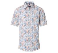 Kurzarmhemd CASAMODA "CASAMODA Freizeithemd Kurzarm Print", Herren, Gr. XL, Normalgrößen, blau (hellblau), 100% Baumwolle, bedruckt, lässig geschnitten, Hemden (38535007-XL) hellblau