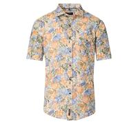Kurzarmhemd CASAMODA "CASAMODA Freizeithemd Kurzarm Print", Herren, Gr. XXL, Normalgrößen, orange, 100% Baumwolle, bedruckt, lässig geschnitten, Hemden (42202863-XXL) orange