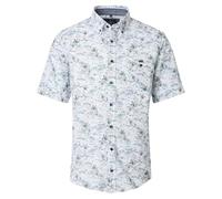CASAMODA Freizeithemd Kurzarm Print Casual Fit Short Grün 7XL