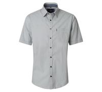 Kurzarmhemd CASAMODA "CASAMODA Freizeithemd Kurzarm Print", Herren, Gr. XL, Normalgrößen, grau (grün), 100% Baumwolle, bedruckt, comfort fit, Hemden (96169916-XL) grün