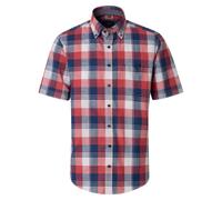 Casa Moda Kurzarmhemd Freizeithemd kariert Herren 100% Baumwolle lässig geschnitten Gr. XL Rot