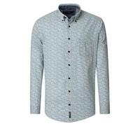 Casa Moda Langarmshirt Casual Fit Petrol Circle Print 100% Baumwolle 3XL