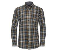 Langarmhemd CASAMODA "CASAMODA Freizeithemd kariert", Herren, Gr. XL, Normalgrößen, beige, 100% Baumwolle, kariert, comfort fit, Hemden (62820364-XL) beige