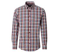 Langarmhemd CASAMODA "CASAMODA Freizeithemd Langarm kariert", Herren, Gr. 5XL, Normalgrößen, bunt (rot), 100% Baumwolle, kariert, lässig geschnitten, Hemden (65743033-5XL) rot
