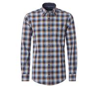 Langarmhemd CASAMODA "CASAMODA Freizeithemd Print", Herren, Gr. 3XL, Normalgrößen, blau, 100% Baumwolle, bedruckt, comfort fit, Hemden (73722715-XXXL) blau