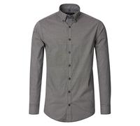 Langarmhemd CASAMODA "CASAMODA Freizeithemd Print", Herren, Gr. L, Normalgrößen, grün (dunkelgrün), 100% Baumwolle, bedruckt, comfort fit, Hemden (69387233-L) dunkelgrün
