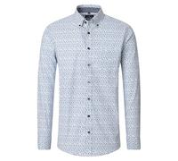 Langarmhemd CASAMODA "CASAMODA Freizeithemd Langarm Print", Herren, Gr. L, Normalgrößen, bunt (beige), 100% Baumwolle, bedruckt, comfort fit, Hemden (59210157-L) beige