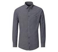 Casa Moda Freizeithemd Print Casual Fit Blau Größe L