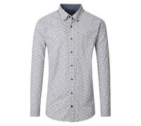 Casa Moda Langarmhemd Freizeithemd Print – Herren, Casual Fit, 100% Baumwolle, Beige, XL