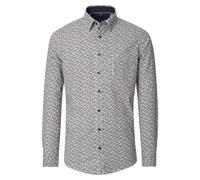 Casa Moda Casual Fit Hemd blau, Bedruckt