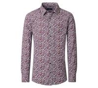 Casa Moda Freizeithemd Casual Comfort Fit, bedruckt, 100% Baumwolle, Rot XL, Herren