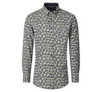 Casa Moda Comfort Fit Hemd grün, Bedruckt