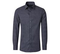 Casa Moda Langarmhemd Freizeithemd Print – Herren, 100% Baumwolle, Comfort Fit – Blau Gr. M