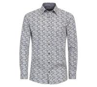 CASAMODA Freizeithemd Print Comfort Fit Mittelblau XL
