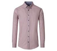 Casamoda Herren Langarmhemd Casual Fit Gemustert Blau Rot Baumwolle 3XL
