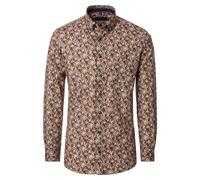 Casa Moda Casual Fit Hemd braun, Bedruckt