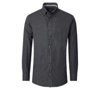 Langarmhemd CASAMODA "CASAMODA Freizeithemd uni", Herren, Gr. M, Normalgrößen, dunkelgrau, 100% Baumwolle, unifarben, comfort fit, Hemden (92250169-M) dunkelgrau