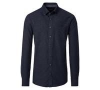 Langarmhemd CASAMODA "CASAMODA Freizeithemd uni", Herren, Gr. XXL, Normalgrößen, blau, 100% Baumwolle, unifarben, comfort fit, Hemden (83791846-XXL) blau