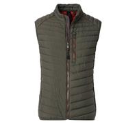 Kurzweste CASAMODA "CASAMODA Weste uni", Herren, Gr. S, grün, 100% Polyester, Westen (36980648-S) grün