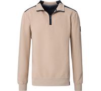 Casa Moda Sweatshirt Half-Zip Beige Größe XL