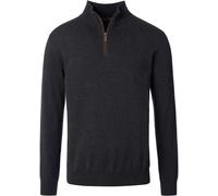 Troyer CASAMODA "CASAMODA Troyer uni", Herren, Gr. L, schwarz, 100% Baumwolle, Pullover Troyer (75504204-L) schwarz