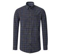 CASAMODA Casual Fit Hemd Langarm Button Down Kragen Karo dunkelblau Größe XL