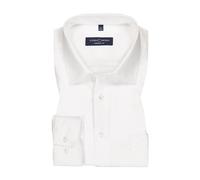 Größe 42 Casamoda Hemd Weiss Uni 72er Extralanger Arm Comfort Fit Normal Geschnitten Kentkragen 100% Baumwolle Bügelfrei