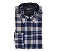 CasaModa Hemd Herren Comfort Fit Langarm Flanell blau, M