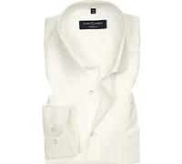 Businesshemd CASAMODA "CASAMODA Businesshemd extra langer Arm 69cm uni", Herren, Gr. 42, Normalgrößen, weiß (weißbeige), 100% Baumwolle, unifarben, schmal, Hemden (87762803-42) weißbeige