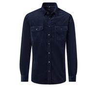 Hemdjacke CASAMODA "CASAMODA Hemdjacke uni", Herren, Gr. XL, blau, 76% Baumwolle, 23% Lyocell, 1% Elasthan, Jacken (32007934-XL) blau