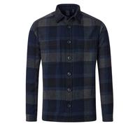 Langarmhemd CASAMODA "CASAMODA Hemdjacke uni" Gr. XL, Normalgrößen, blau (dunkelblau) Herren Hemden (98591634-XL) dunkelblau