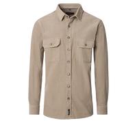 Casa Moda Hemdjacke Uni Herren Langarm Casual Fit 100% Baumwolle Beige Größe L