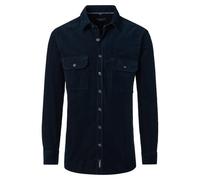 Langarmhemd CASAMODA "CASAMODA Hemdjacke uni", Herren, Gr. XXL, Normalgrößen, blau (dunkelblau), 100% Baumwolle, unifarben, lässig geschnitten, Hemden (58980411-XXL) dunkelblau