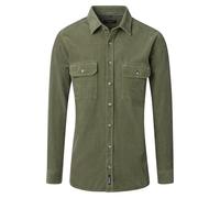 Langarmhemd CASAMODA "CASAMODA Hemdjacke uni", Herren, Gr. M, Normalgrößen, grün, 100% Baumwolle, unifarben, lässig geschnitten, Hemden (63673148-M) grün