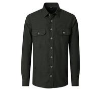 Hemdjacke CASAMODA "CASAMODA Hemdjacke uni", Herren, Gr. XXL, dunkelgrün, 55% Leinen, 45% Baumwolle, Jacken (30175429-XXL) dunkelgrün